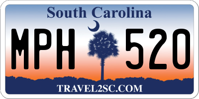 SC license plate MPH520