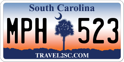 SC license plate MPH523
