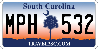SC license plate MPH532