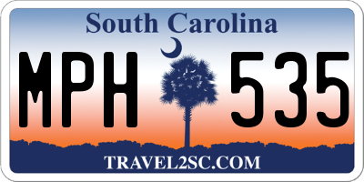 SC license plate MPH535
