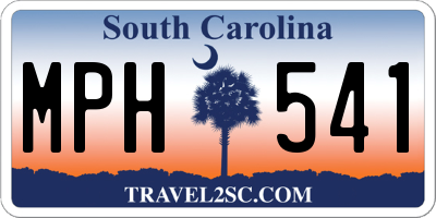 SC license plate MPH541