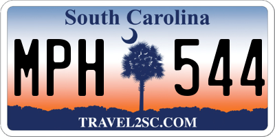 SC license plate MPH544