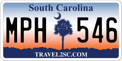 SC license plate MPH546