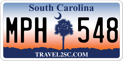 SC license plate MPH548