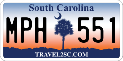 SC license plate MPH551