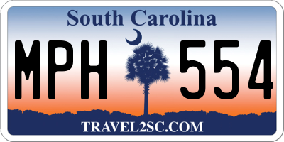 SC license plate MPH554