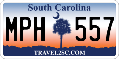 SC license plate MPH557