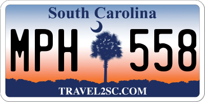 SC license plate MPH558