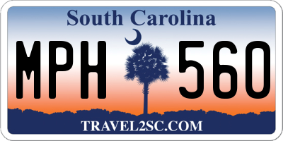 SC license plate MPH560