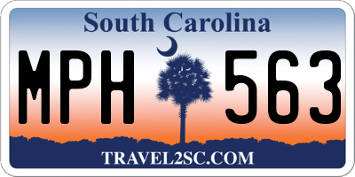 SC license plate MPH563