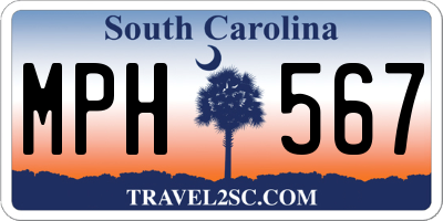 SC license plate MPH567