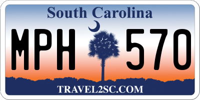 SC license plate MPH570