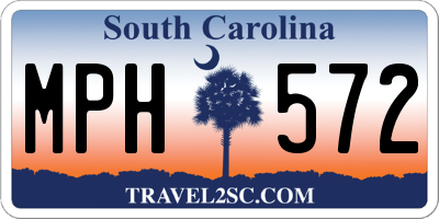SC license plate MPH572