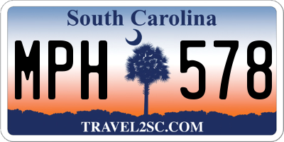 SC license plate MPH578