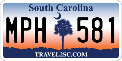 SC license plate MPH581