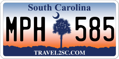 SC license plate MPH585