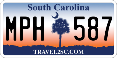 SC license plate MPH587