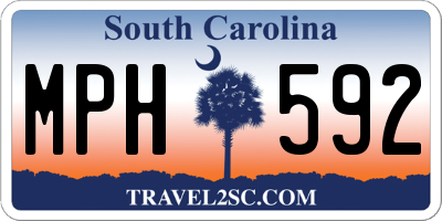 SC license plate MPH592