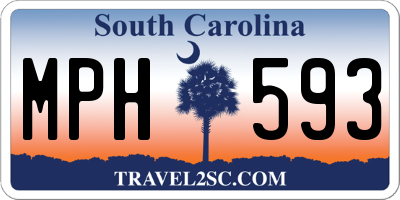 SC license plate MPH593