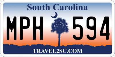 SC license plate MPH594