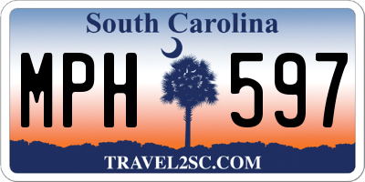 SC license plate MPH597