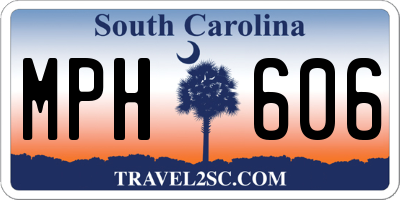SC license plate MPH606
