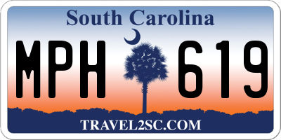 SC license plate MPH619