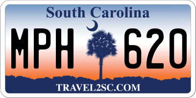 SC license plate MPH620