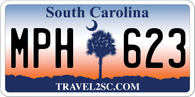 SC license plate MPH623