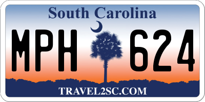 SC license plate MPH624