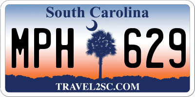 SC license plate MPH629