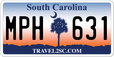 SC license plate MPH631