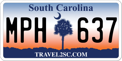 SC license plate MPH637