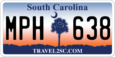SC license plate MPH638
