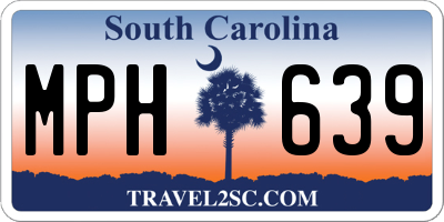 SC license plate MPH639