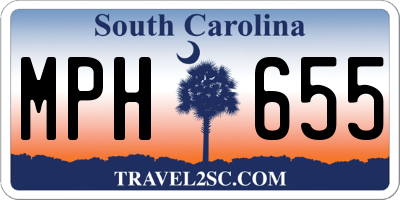 SC license plate MPH655