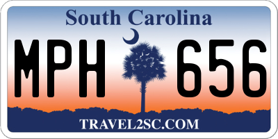 SC license plate MPH656