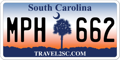 SC license plate MPH662