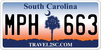 SC license plate MPH663