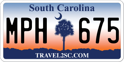 SC license plate MPH675