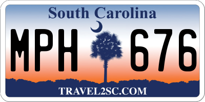 SC license plate MPH676