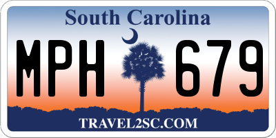 SC license plate MPH679