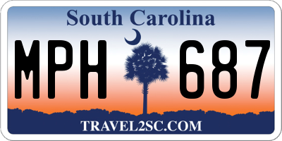 SC license plate MPH687