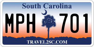SC license plate MPH701
