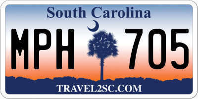 SC license plate MPH705