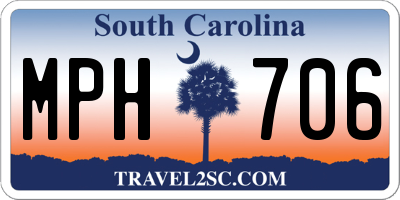 SC license plate MPH706