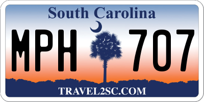 SC license plate MPH707