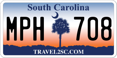 SC license plate MPH708