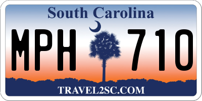 SC license plate MPH710