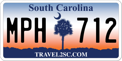 SC license plate MPH712